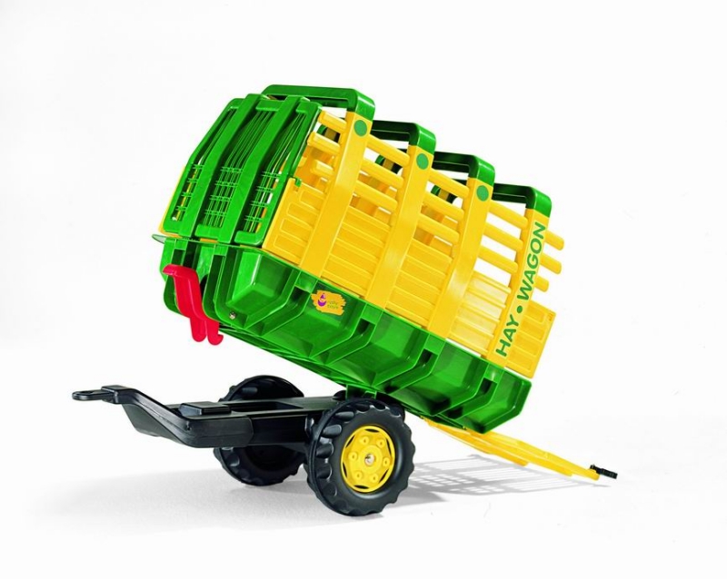 Vlečka na seno za traktor 1osá "Hay Wagon"- zelenožlutá - Rolly Toys 122981