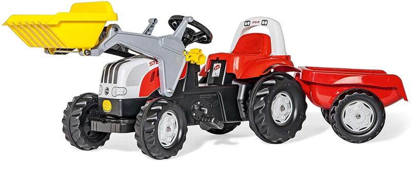 Rolly Toys traktor rollyKid Steyr 6165 CVT s nakladačem a přívěsem